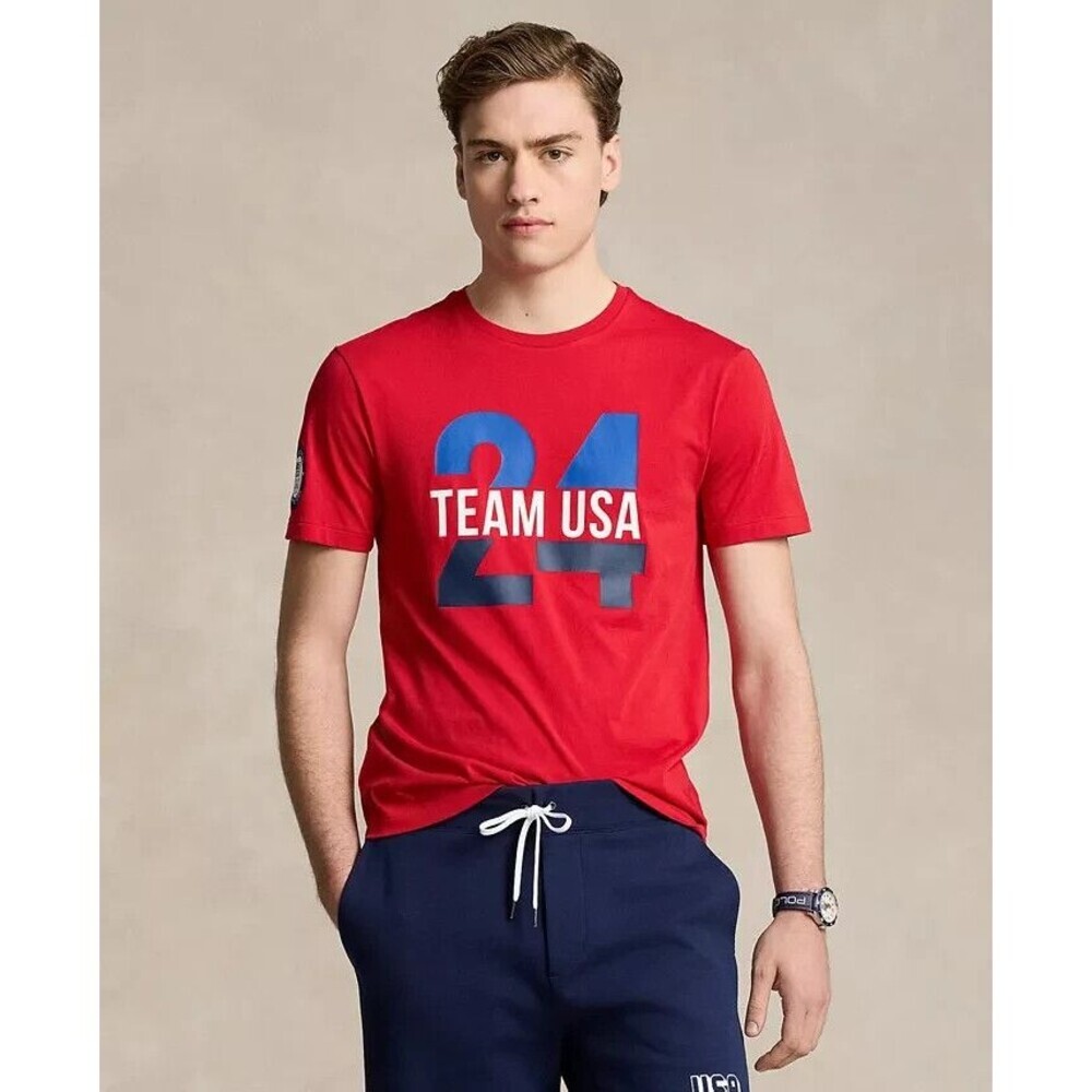 Polo Ralph Lauren Men's Team USA Custom Slim-Fit Team Graphic T-Shirt Red M